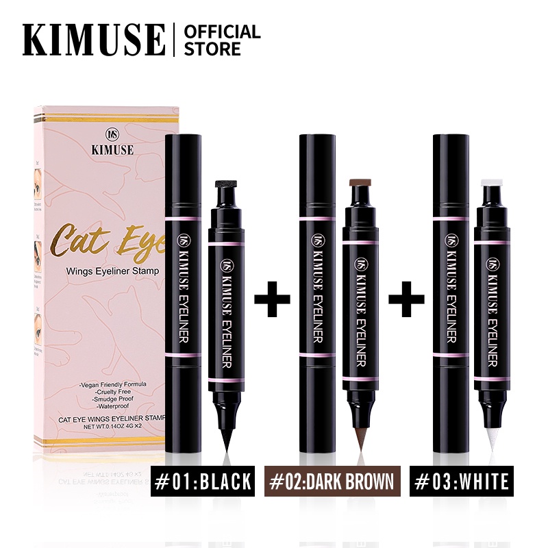 (READY &amp; ORI) Kimuse Cat Eye Wings Eyeliner Stamp Set KMS610 stempel eye liner waterproof