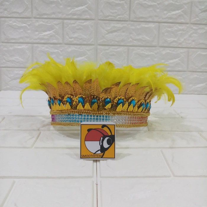 Headpiece Mahkota Topi Bulu Aksesoris Kepala Papua Irian Jaya Tarian Tari Daerah