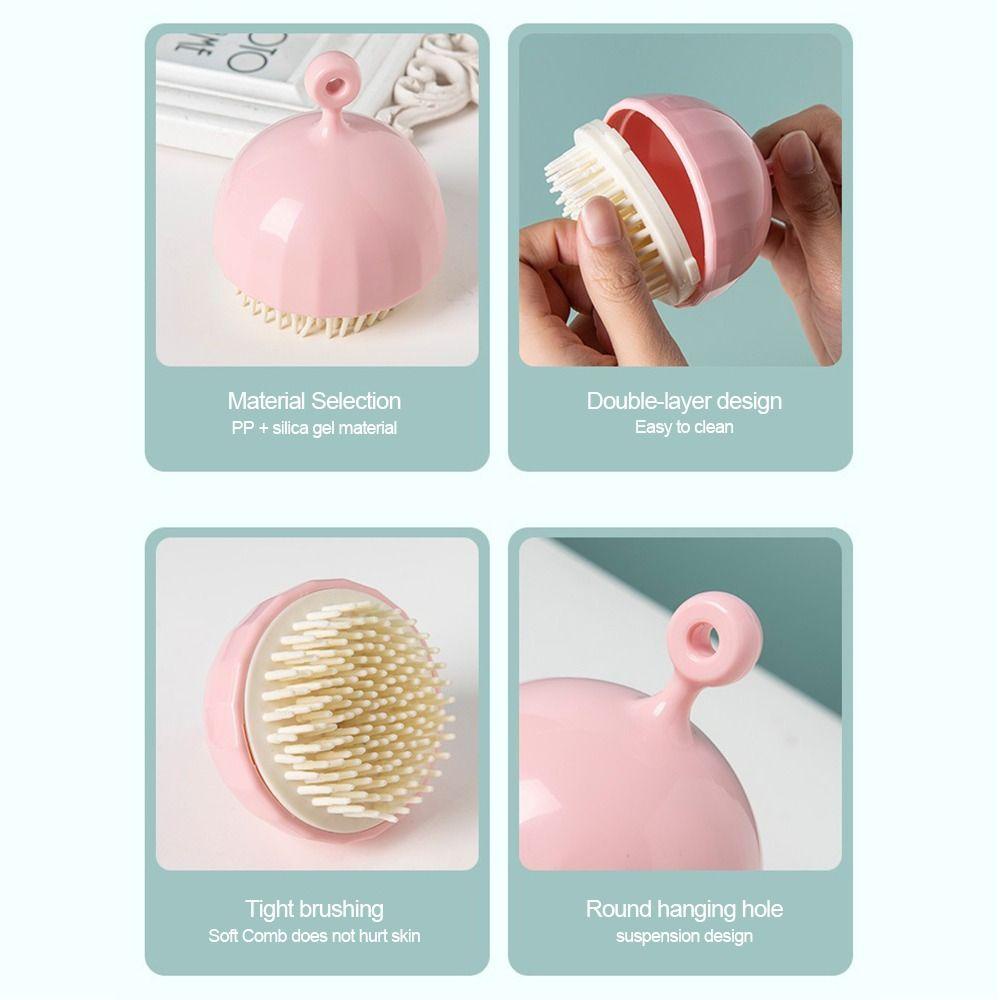 Suyo Body Scrubber Shower Fashion Silikon Perawatan Kulit Kepala Aksesoris Kamar Mandi Cuci Rambut Cleaning Head Body Massager Pembersih Kulit