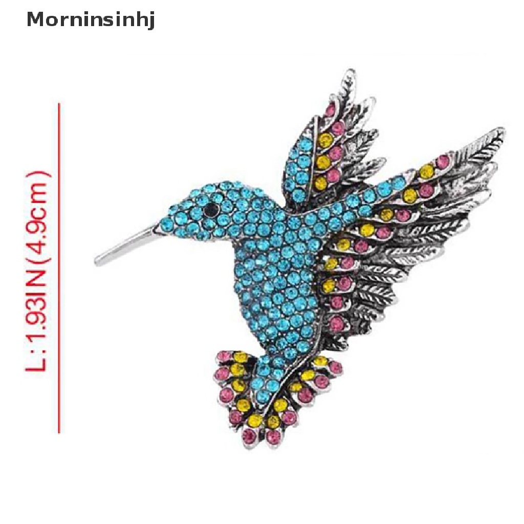 Mornin Bros Hummingbird Berlian Imitasi Untuk Wanita Perhiasan Gaya Burung Lucu Brooch Pin id