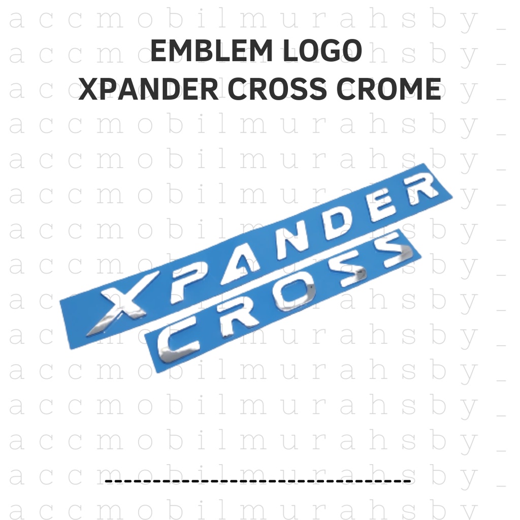 EMBLEM LOGO TULISAN HURUF XPANDER CROSS ENGINE HOOD DI KAP MESIN