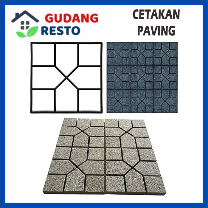 DIY CETAKAN PAVING BLOCK CETAKAN SEMEN MOLD JALAN TERAS TAMAN LANTAI CETAKAN PAVING BLOK MUDAH PRAKTIS