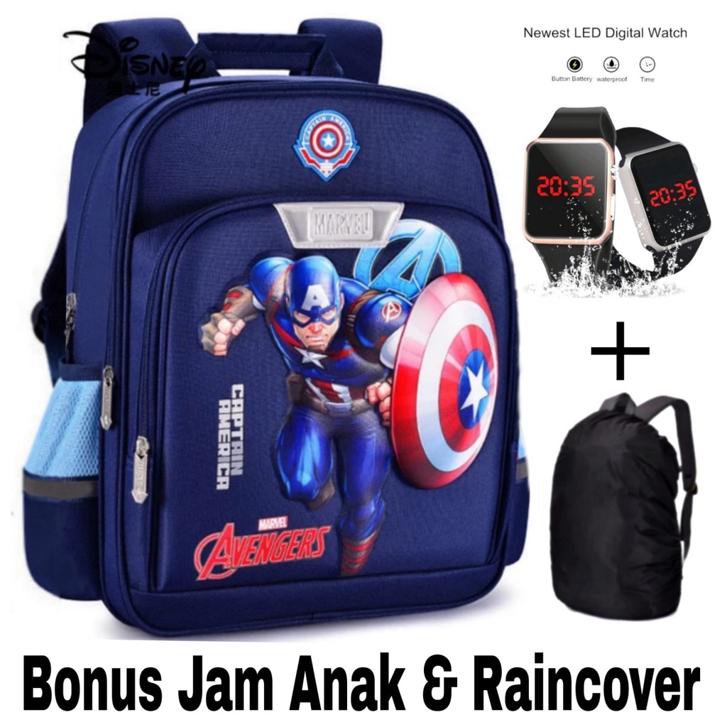 tas anak laki (bonus jam dam raincover ) - tas sekolah anak sd cowok - tas ransel anak