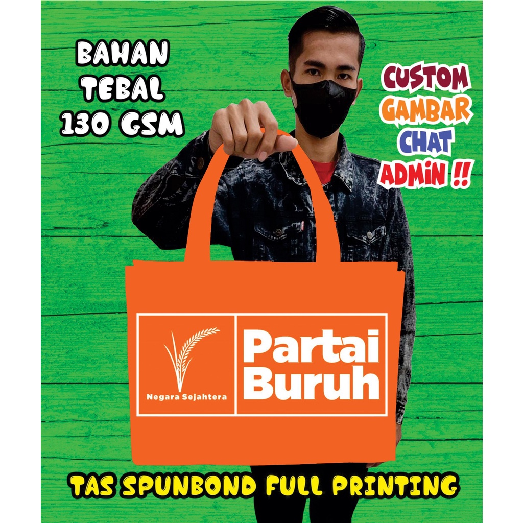 

Totebag PARTAI BURUH/Tas Spundbond PARTAI BURUH/Tas Custom Murah
