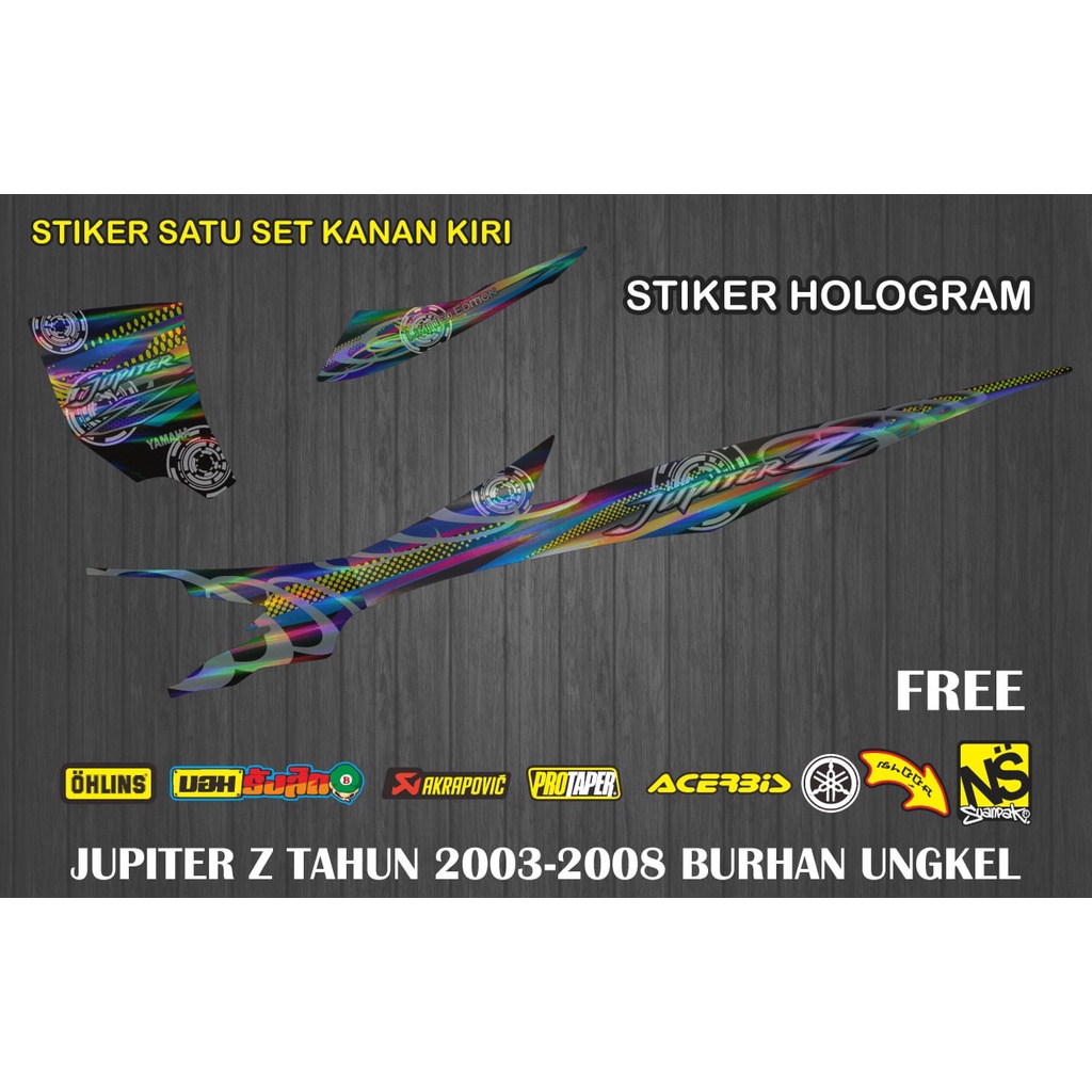 HOLOGRAM STRIPING VARIASI JUPITER Z TAHUN 2003-2008 BURHAN UNGKEL MUDAH PEMASANGAN