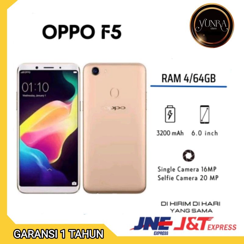 OPPO F5 RAM 4/64 GARANSI 1TAHUN