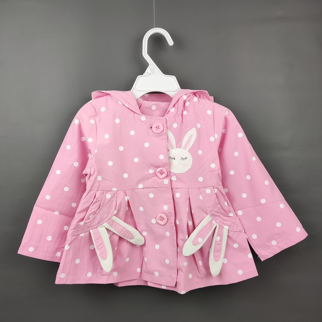 KLP45 NEW Jaket anak perempuan motif kelinci polkadot kualitas premium