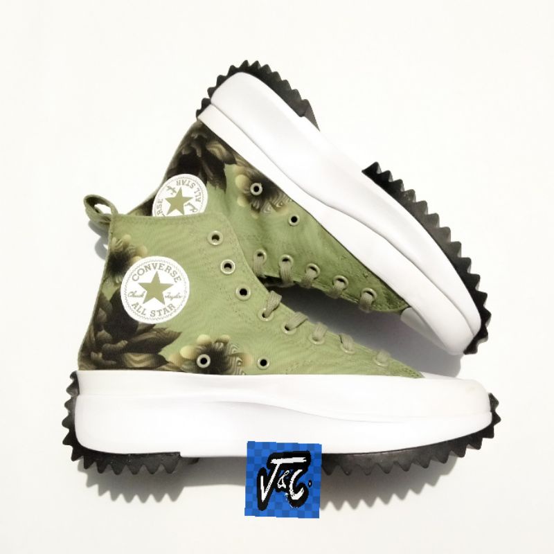 Converse Run Star Hike Platform Desert Rave Floral Print Field Surplus