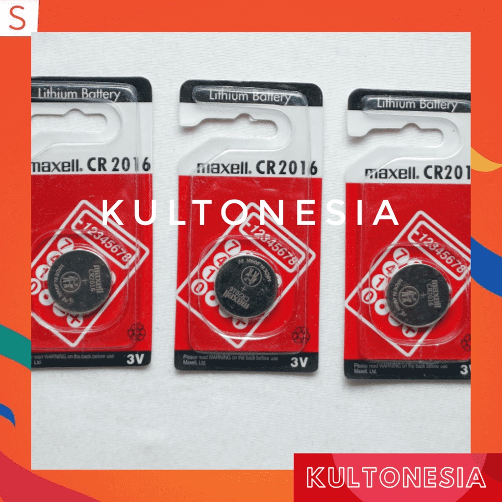 baterai MAXELL CR 2016 single pack MAXELL original battery CR2016