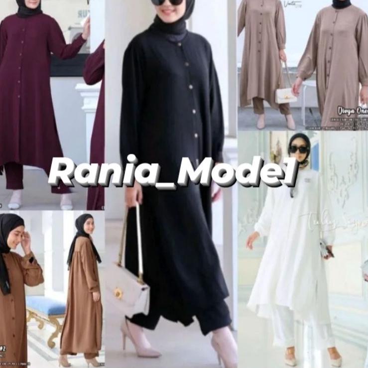 ☼ DIVYA SET CRINKLE PREMIUM LONG TUNIK POLOS / DIVYA STELAN LONG TUNIK / DIVYA SET ➦