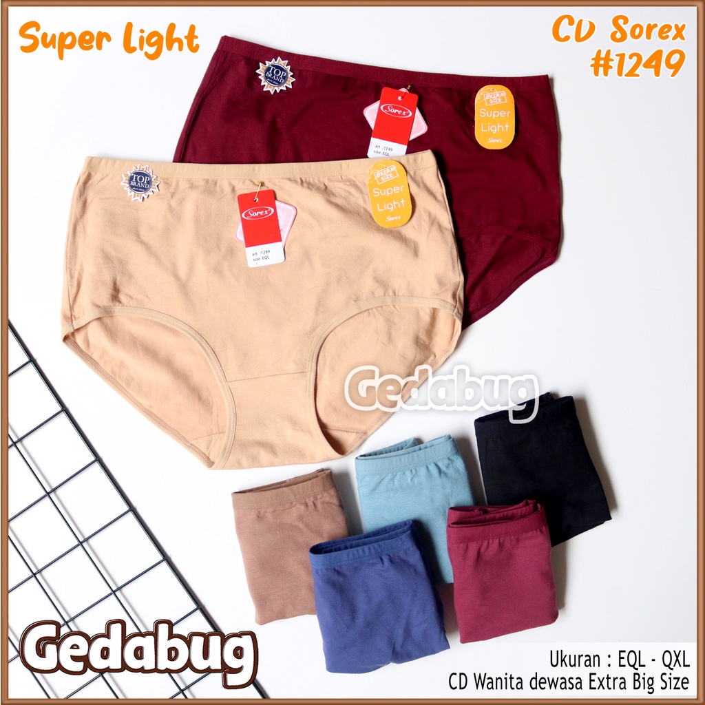 CD Wanita Sorex 1249 Super Light | Celana dalam wanita dewasa Bassic Super Soft | Gedabug