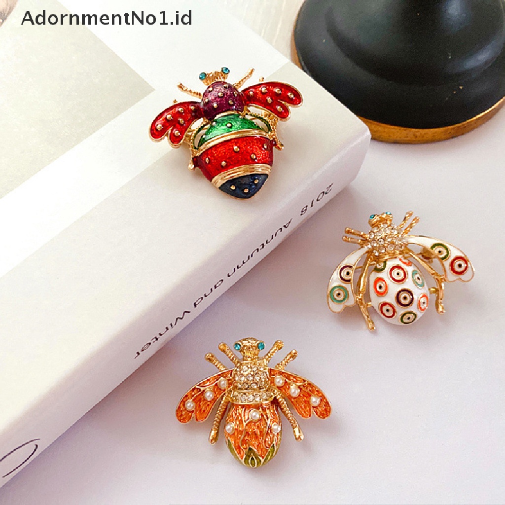 [AdornmentNo1] Bros Lebah Antik Pin Baroque Pearl Insect Brooch Untuk Lady Badges Lapel Pins [ID]