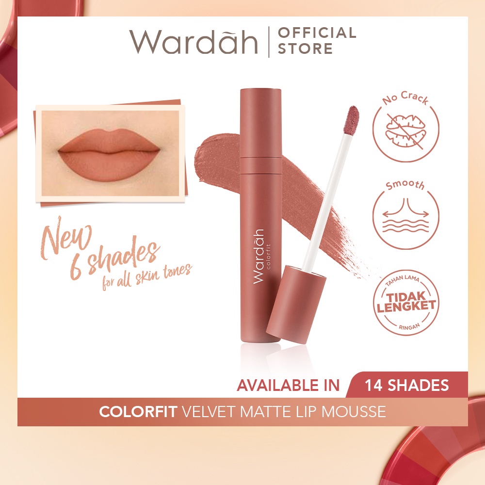 Wardah Lip Velvet BPOM | Lip Velvet Wardah BPOM | Wardah Lip Velvet Matte | Wardah Colorfit Velvet Matte Lip Mousse