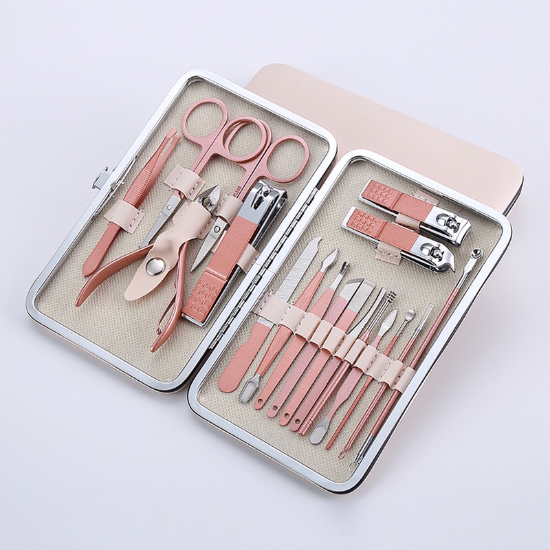 Manicure Set 18 in 1 ROSEGOLD Alat Perawatan Kuku set 18 in 1 16in1