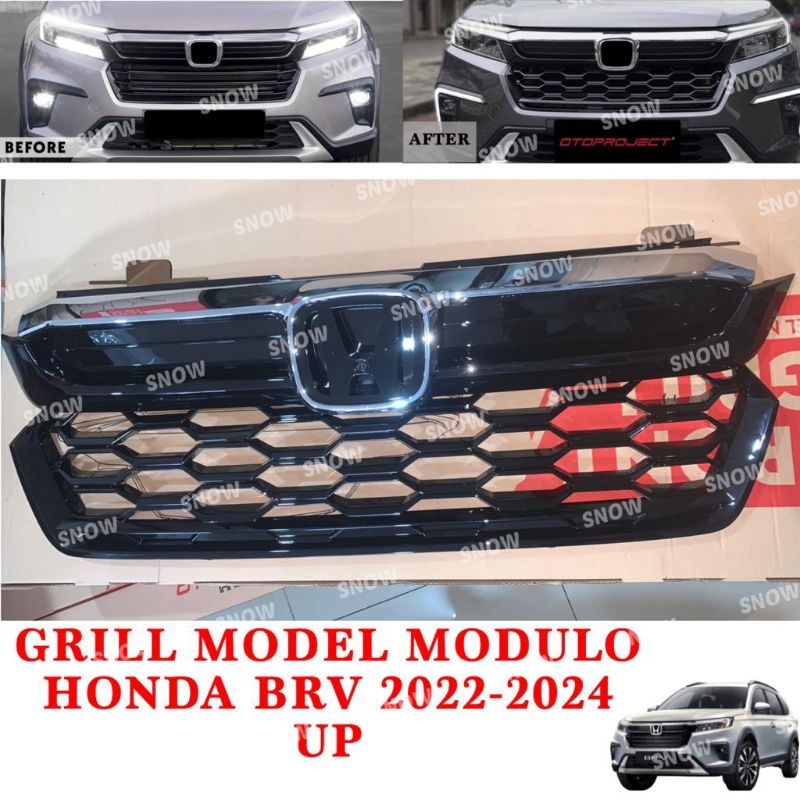 Grill Depan Bumper Honda Brv 2022 2023 2024 Hitam Modulo