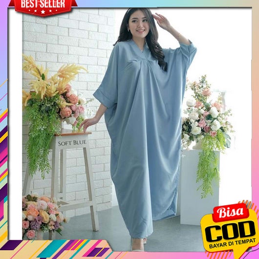 Simifashion Kaftan Batik Lengan Pendek Solo Ori Bahan Rayon Traditional Handmade Hopylovy Soya`Kafta