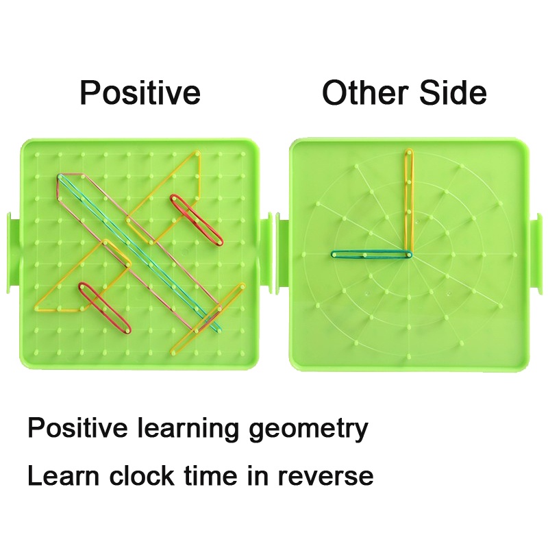 Lempeng Paku Plastik Anak Math Geoboard Anak Bentuk Geometri Papan Alat Mainan Belajar Dini