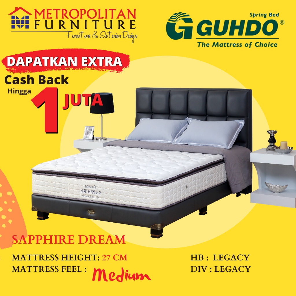 Kasur Springbed Guhdo Sapphire Dream FUL SET Legacy Style