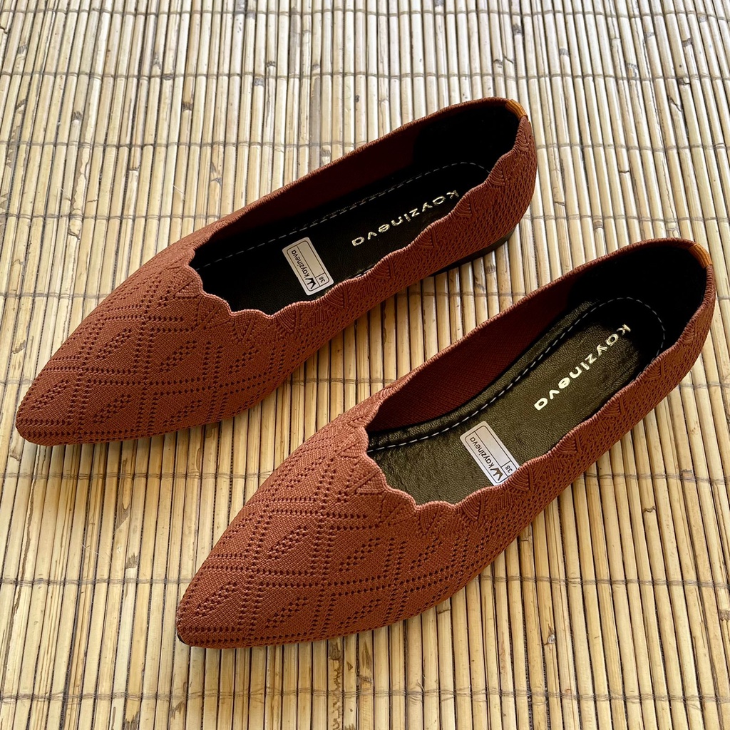 Kayzineva Sepatu Flat Wanita Rajut Premium Import DD09