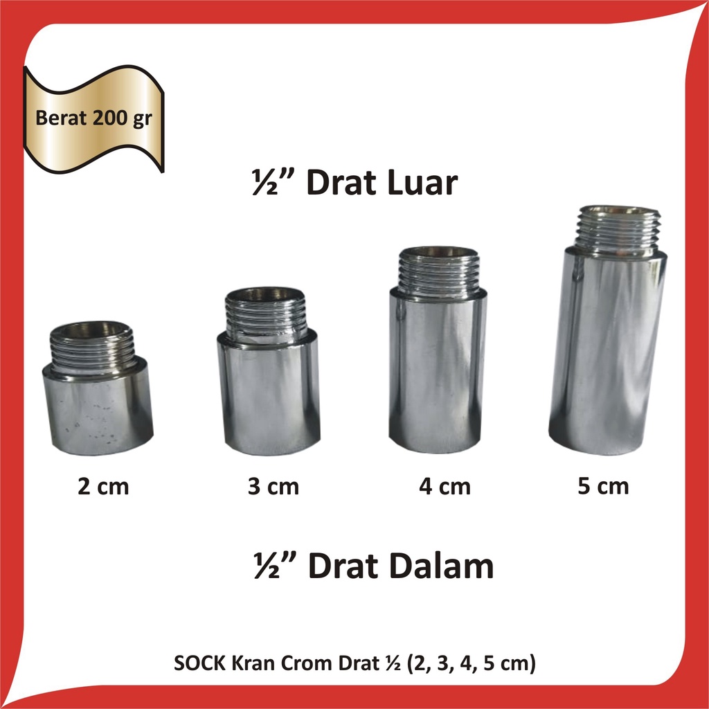 Sock Kran / Perpanjangan Kran / Extension Kran Sambungan Pipa Air