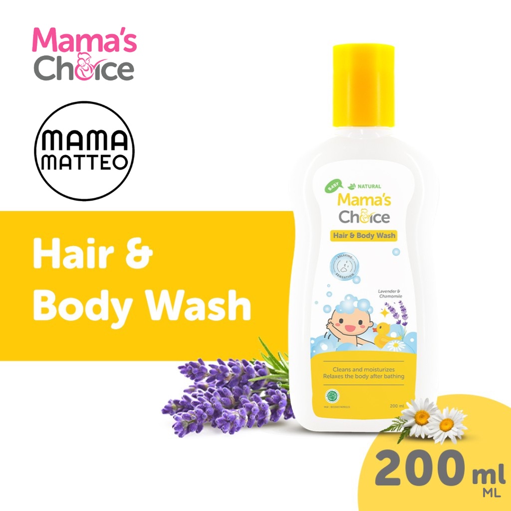MAMA'S CHOICE Baby Hair &amp; Body Wash 200ml / Mamas Choice Sampo Dan Sabun Mandi Bayi / BANDUNG