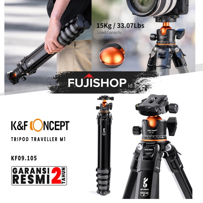 Terlaris Knf K&F Tripod Travel M1 Compact Tripod Traveller M1 K&F Concept
