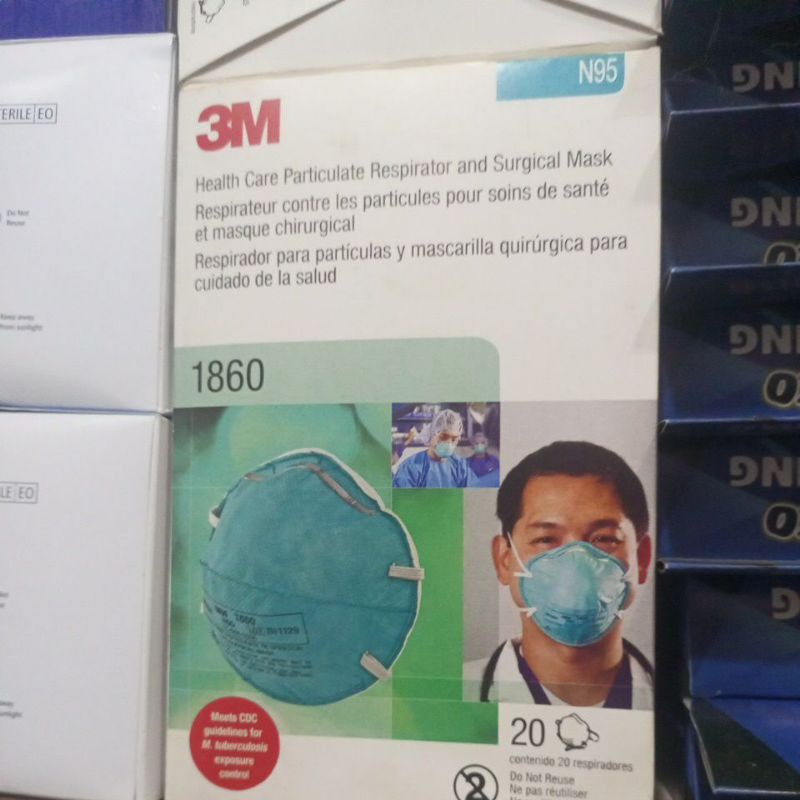 masker N95 3M 8210 dan 1860 perbok isi 20pcs