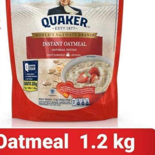 

☁ Quaker Oat Instant Oatmeal Sereal 1200 gram Merah 1.2 Kg RI ✳