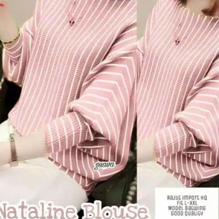 Langsung Order Best Seller - Lasperal Salur Rajut Batwing Premium Jumbo Ld 120 / Atasan Rajut Wanita