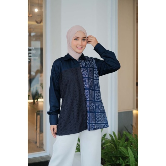 Nasyla Top by Hadhiena Atasan Premium Atasan Katun Bordir Atasan Batik Premium Atasan Jumbo Premium 
