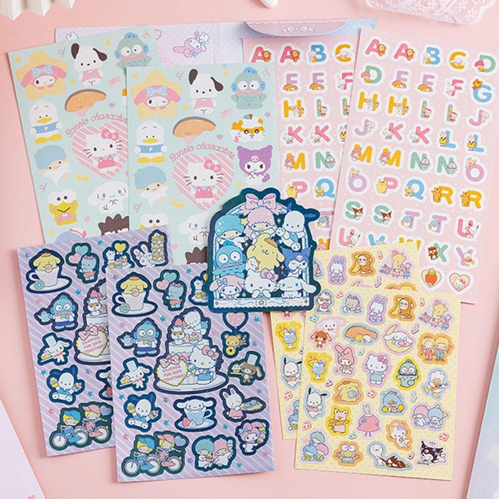 MXBEAUTY Stiker Hias Set Melody Lucu Scrapbooking Akun Tangan Mainan Anak Alat Tulis DIY Jurnal Decals