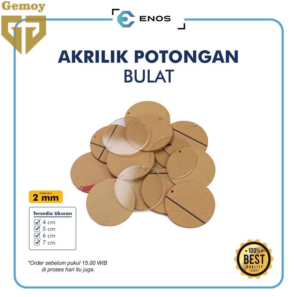 AKRILIK BULAT / AKRILIK POTONGAN BULAT / LINGKARAN AKRILIK