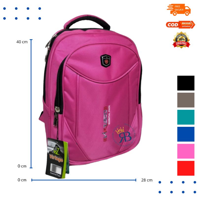 Tas Ransel Virtago/Tas Sekolah Virtago Untuk SD-SMP/Tas Laptop/Tas Untuk Kerja