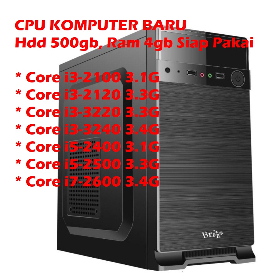 CPU KOMPUTER BARU, CPU CORE I7-2600, CPU CORE I5-2500  CPU CORE I5-2400 CPU CORE I3-3240  CPU CORE I3-3220 CPU CORE I3-2120 CPU CORE I3-2100