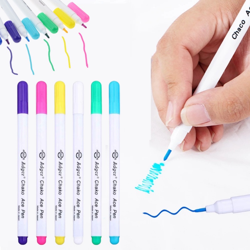 Cross Stitch Pen Runcing Khusus DIY Penanda Pakaian Pemotongan Kain Larut Air Pena Dapat Dicuci Menandai Kain Pena Penjahit Alat Jahit Aksesoris