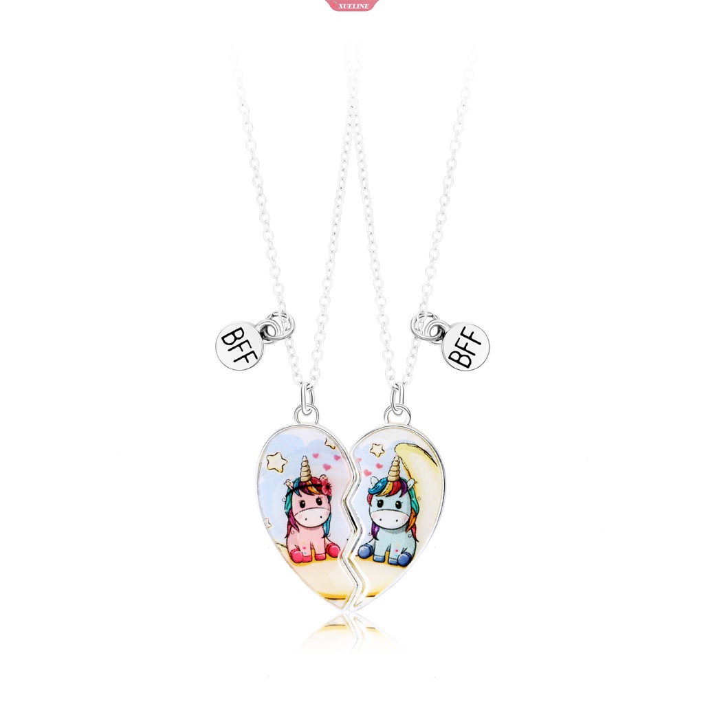 Cinta Lucu Baru unicorn Kalung Indah Berongga Liontin Kalung Populer Rantai Liontin Hadiah suction stone Perhiasan [ZXL]