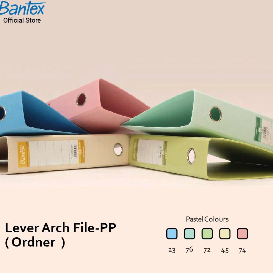 

Murah Keren Bantex Lever Arch File Ordner PP A4 5cm Pastel colours