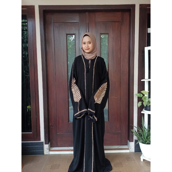 ABAYA ARAP DAUN/ ABAYA ARAP PREMIUM/ABAYA ARAP JETBLACK BONANZA/MUKENA ABAYA MURAH