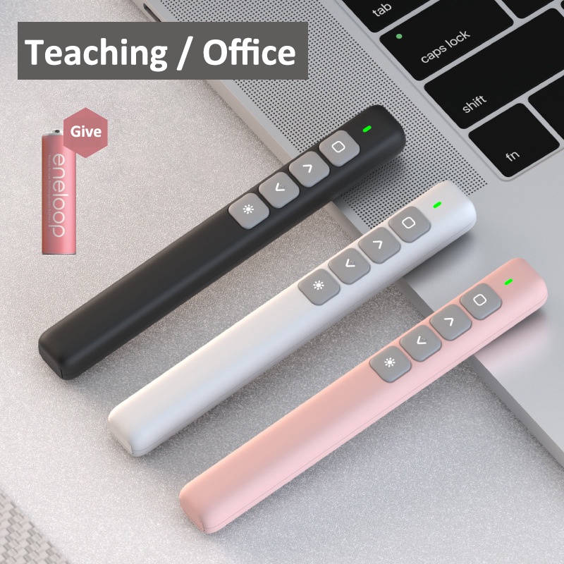 Wireless Laser Pointer 200m connection 90 days battery life 2.4GHz Remote Control USB Charge for Presentation Powerpoint Training Lesson