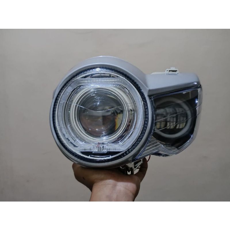 Lampu tiger pece set lampu biled  UPS sniper max 3 inch import set daymaker mini 3 mata lampu tiger 