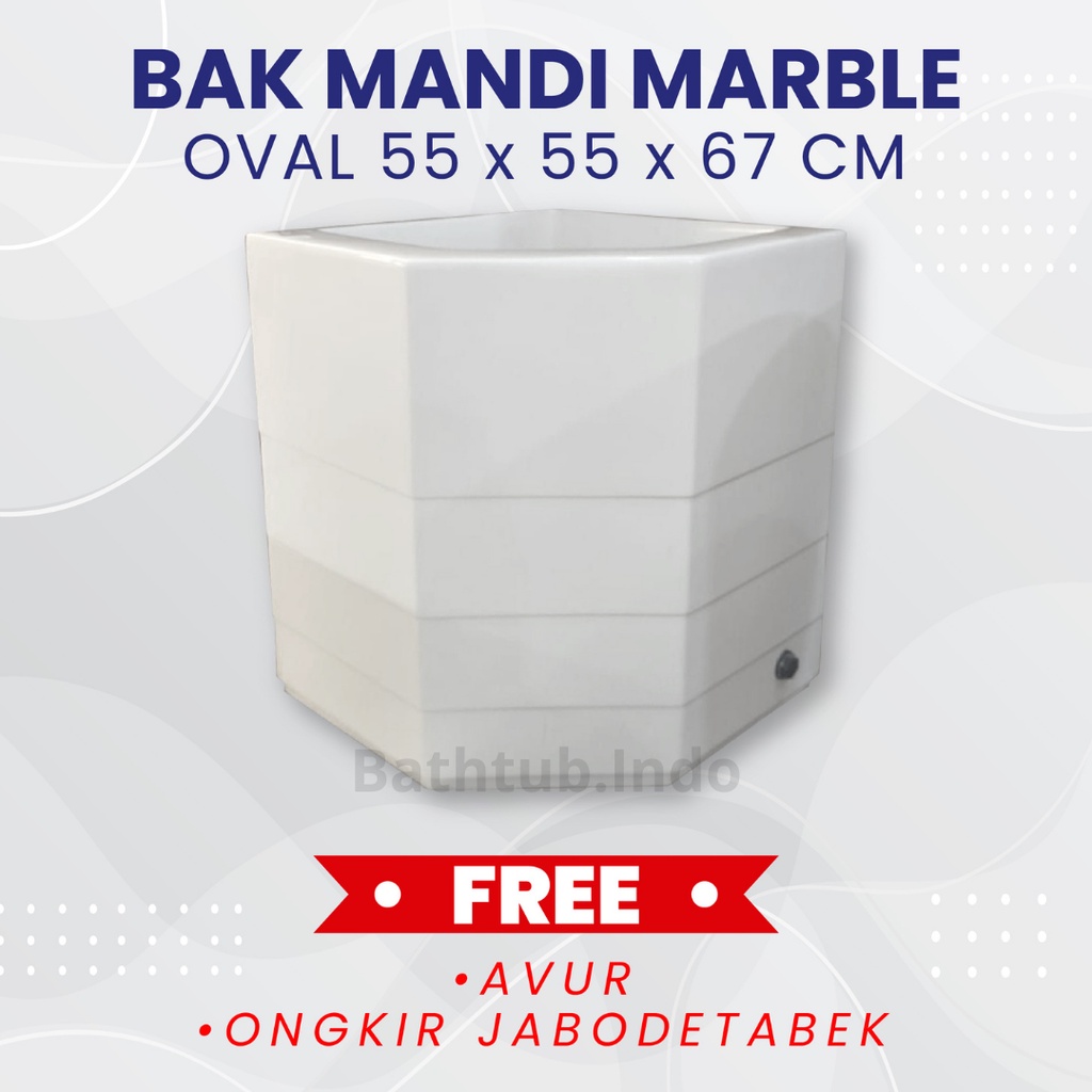 BAK AIR / BAK KAMAR MANDI  MINIMALIS 55 MARBLE GRATIS ONGKIR