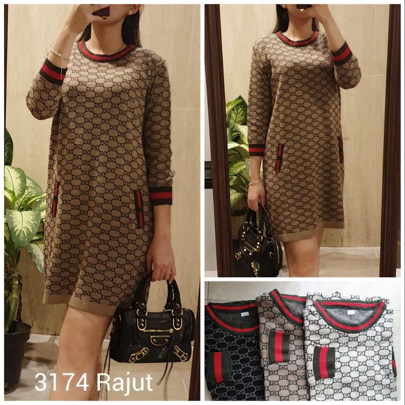 DRESS RAJUT IMPORT TUNIK RAJUT