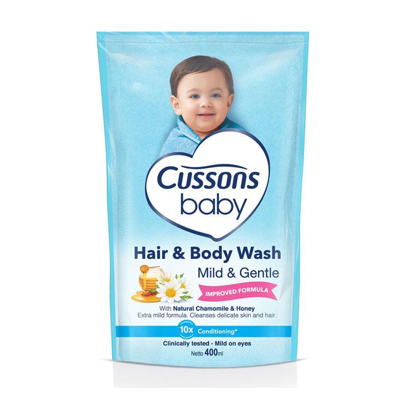 CUSSON BABY HAIR &amp; BODY WASH REFILL 400 MILD GENTLE