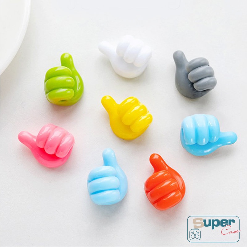 Kreatif 3D Jempol Kunci Gantungan Hook Hoom Perekat Diri Dekorasi Dinding HookOffice Tanggal Garis Kabel Klip Kawat Meja Organizer