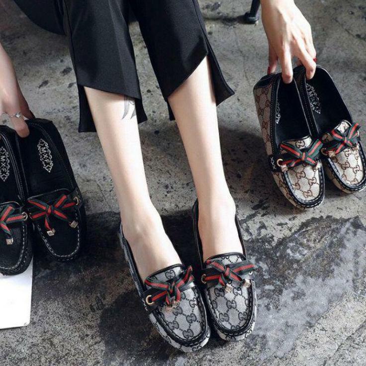 Star 9802 Monogram Horsebit Loafers Sepatu fashion Impor 