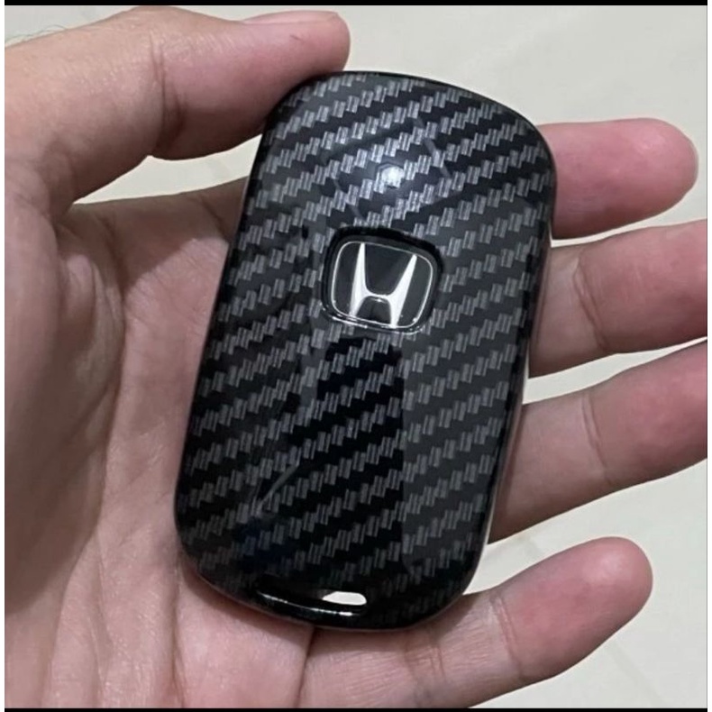 Casing cover kunci remote mobil hrv 2022 carbon