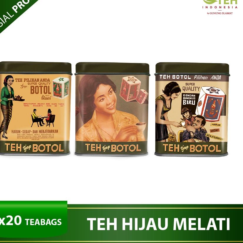 

♞ Teh Celup Cap Botol Hijau Aroma Melati Vintage 20 Bags - Floating Bag -- Collector Edition ♀