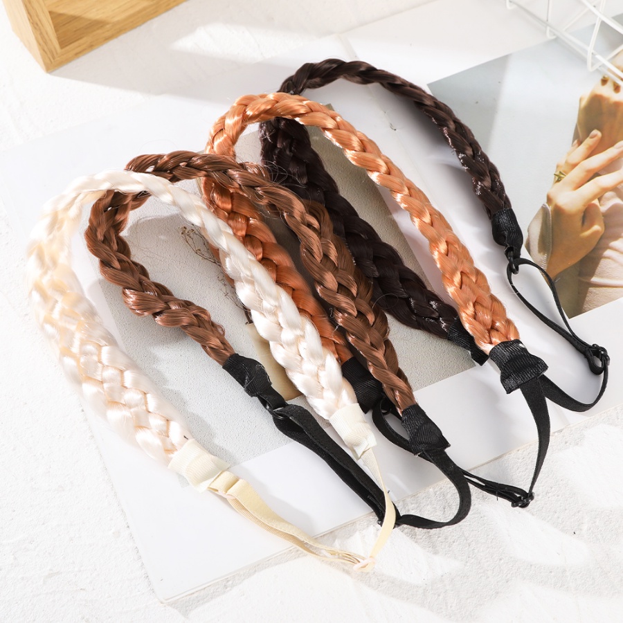 Fashion Wig Kepang Elastis Rambut Band Adjustable Wig Twist Headband Woman Aksesoris Rambut