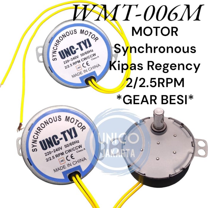 Dinamo motor kipas angin /synchronous motor rotary 2/2.5RPM (WMT-006M)