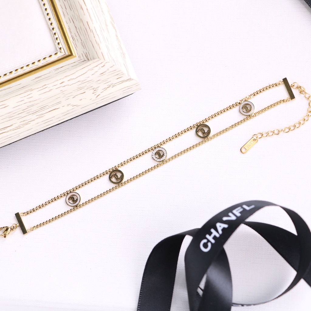 Gelang tangan dua layer ch****L titanium harga grosir bisa bayar di tempat